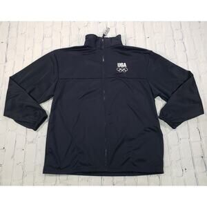 United States Olympic Committee WOMENS XL Warm Up Track Jacket Zip Up Team USA